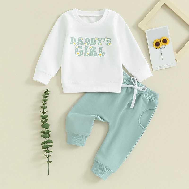 Clothing Sets 2023-09-13 Lioraitiin 0-3Y Toddler Baby Girls Winter Outfits Casual Letter Print O-Neck Sweatshirt +Elastic Long Pants Clothes