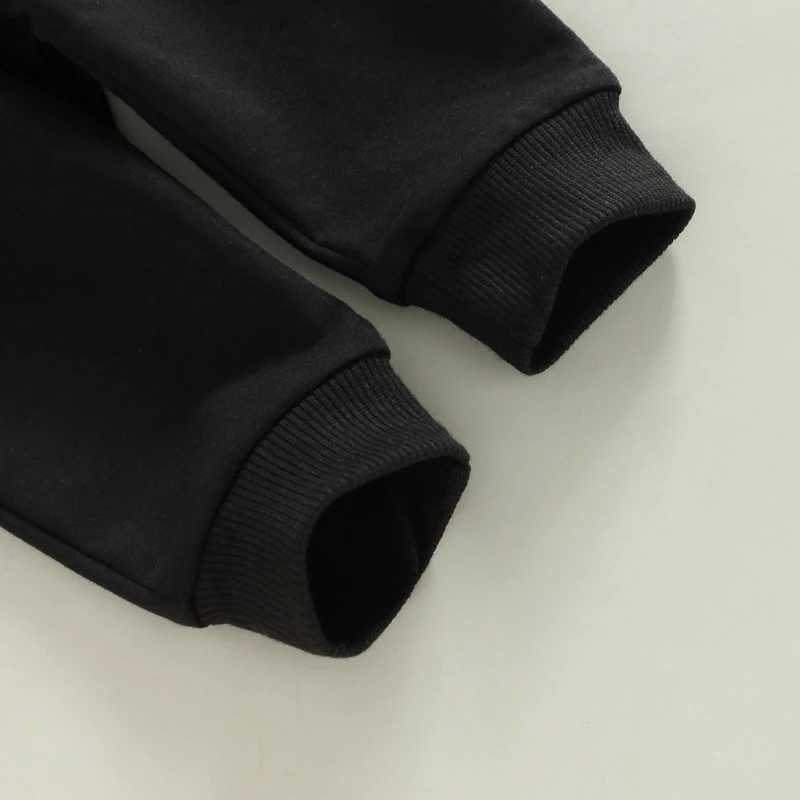 Clothing Sets 2022-10-05 Lioraitiin 0-3Years Baby Boys 2Pcs Fall Outfits Long Sleeve Letter Print Hoodie and Pocket Pants Set