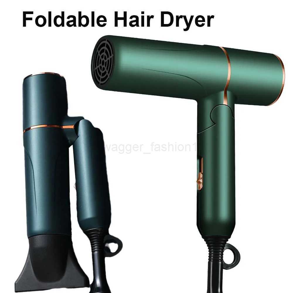 Mini 1000W Professional Hair Dryer Blue Light Negative Ion Travel Folding Blow Drier Hot Cold Wind Air Anion Salon Hair ToolsBkl240717