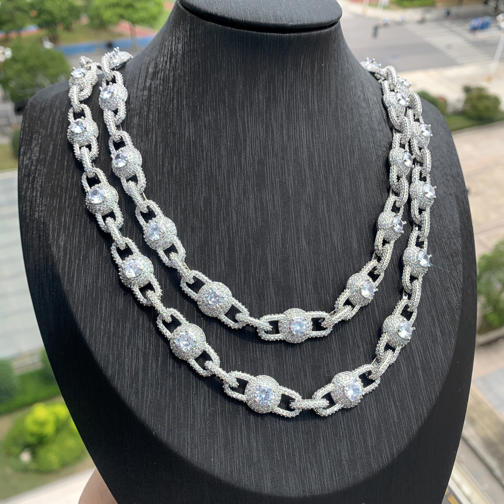 Iced Out Cuban k Chain Necklace | 5A CZ Bg Full Paved Rock Punk Hip Hop Jewelry