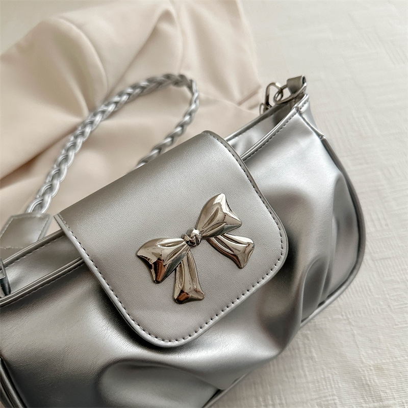 2025 Designer handbag bow 3 Niche 2024 new spring/summer fashion versatile armpit trendy sweet and cool single shoulder bag