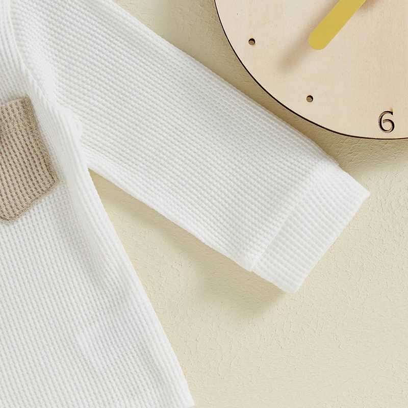 Clothing Sets 2024-05-11 Lioraitiin Baby Boy 2Pcs Fall Outfits Long Sleeve Pocket Henley Tops + Pants Set Spring Clothes