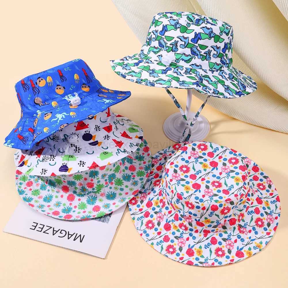 Baby Sun Cap Baby Sun Hat For Girls and Boys Vacation Outdoor Neck Ear Cover Anti UV Kids Beach Caps Bucket Cap 3-8 Years GiftXJ240715