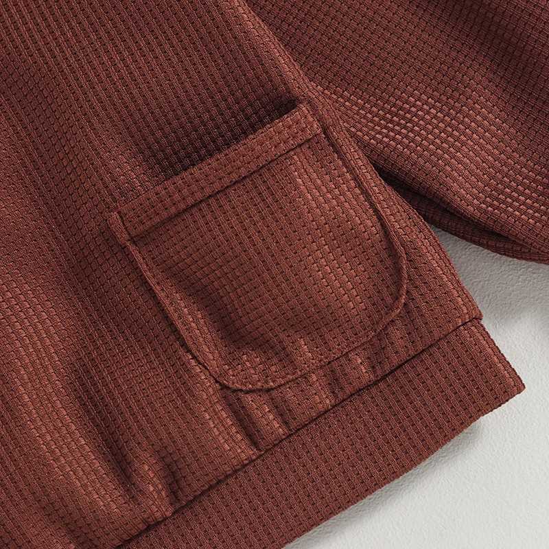 Clothing Sets 0-3Y Baby Boys Spring Autumn Clothing Set Solid Color Long Sleeve Sweatshirt with Elastic Waist Pants Infant Clothes