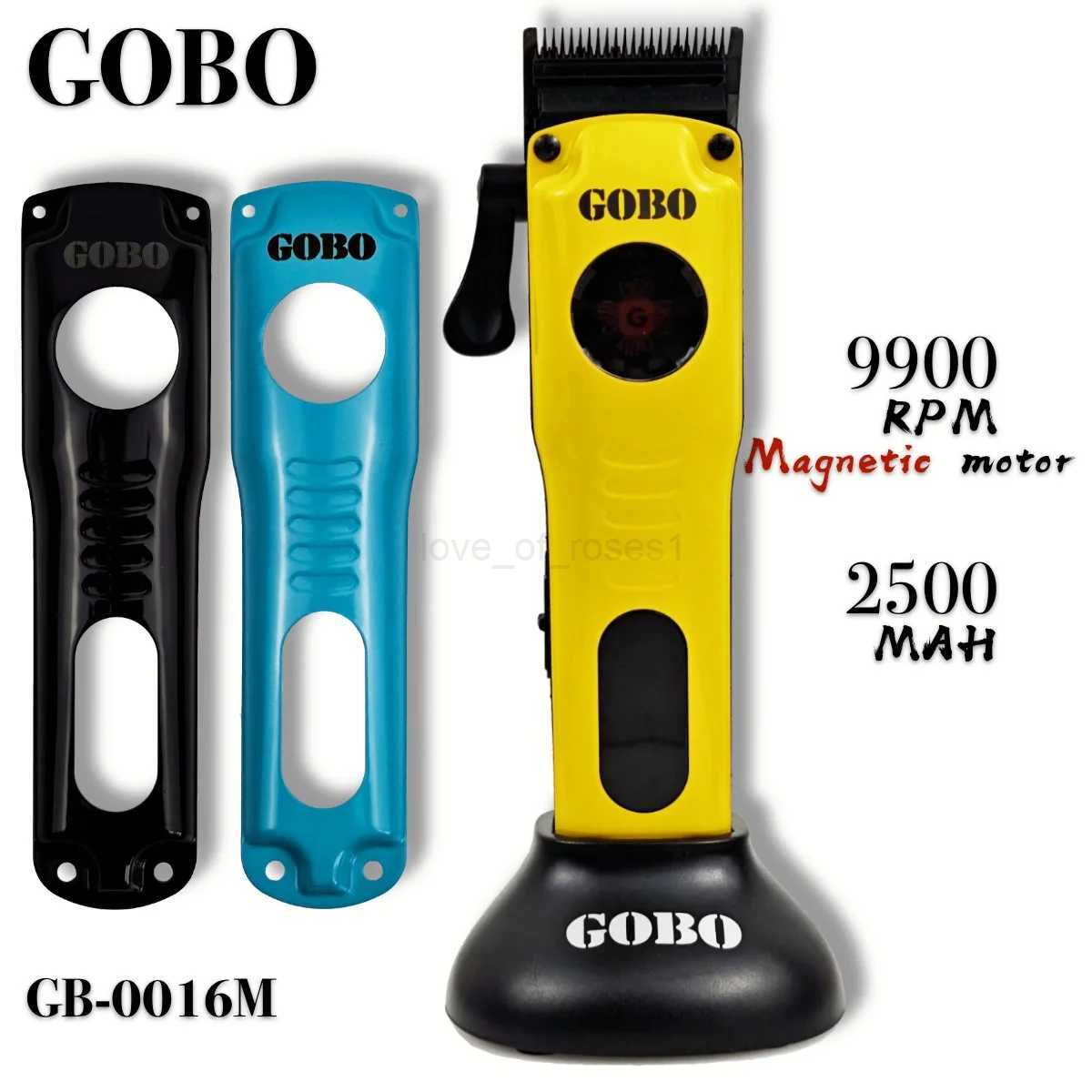 GOBO Professional Electric Hair Clipper 9900RPM Magnetic Motor DLC 2500MAH Trimmer With Charging Base Barber Magnetic combM240715