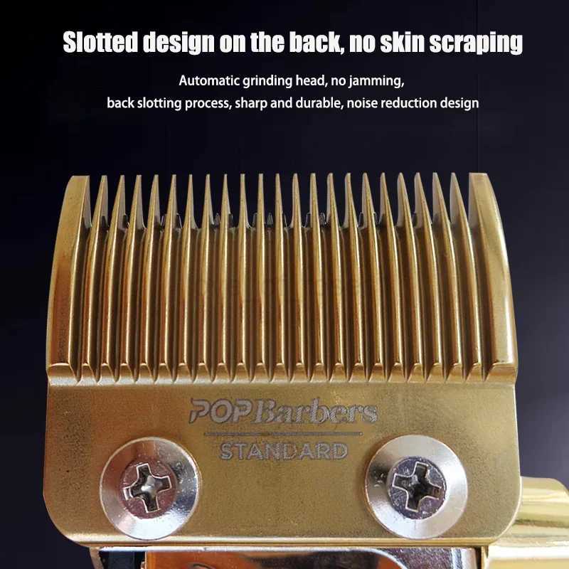 Professional Hair Clippers Pop Barbers P800 Hair Trimmer Oil Head Haircut Electric Golden Carving Scissors Electric ShaverM240715