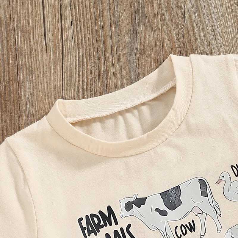 Clothing Sets 2024-04-09 Lioraitiin Baby Boys Summer Outfits Animal Print Short Sleeve T-Shirt and Elastic Shorts Set for Vacation Clothes Set