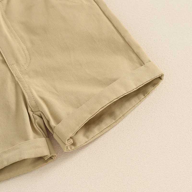 Clothing Sets 1-5Y Boys Clothing Sets Summer Short Sleeve Shirt Tops Solid Color Shorts Kids Clothes Casual Clothing Sets for Children
