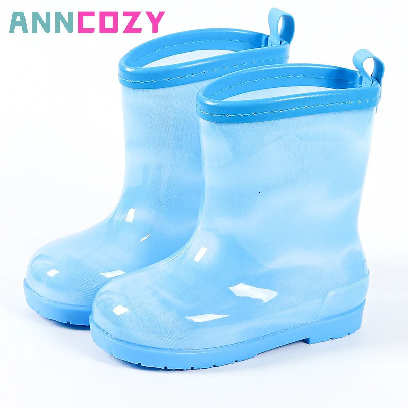 Rainbow Children Water Shoes Rain Boots PVC Kids Rubber Boots Fashion Cute Baby Girls Waterproof Boys Water Boots Infant 240711