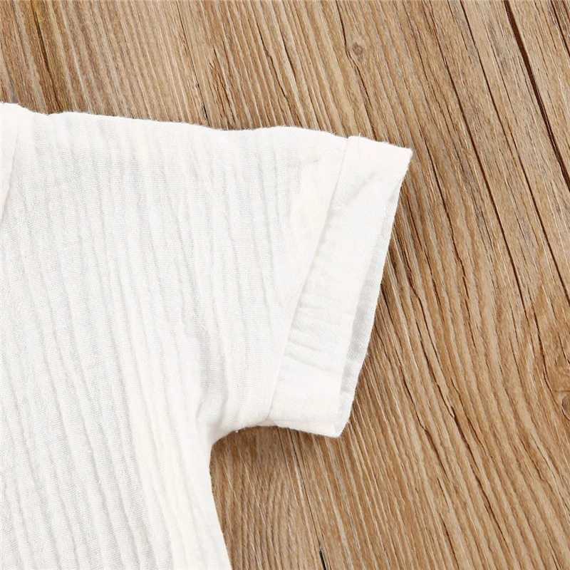 Clothing Sets Newborn Baby Summer Clothes Set Solid Color Short Sleeve Boy And Girl T-shirt Stripe Drstring Shorts Kids 2Pcs Casual Outfits