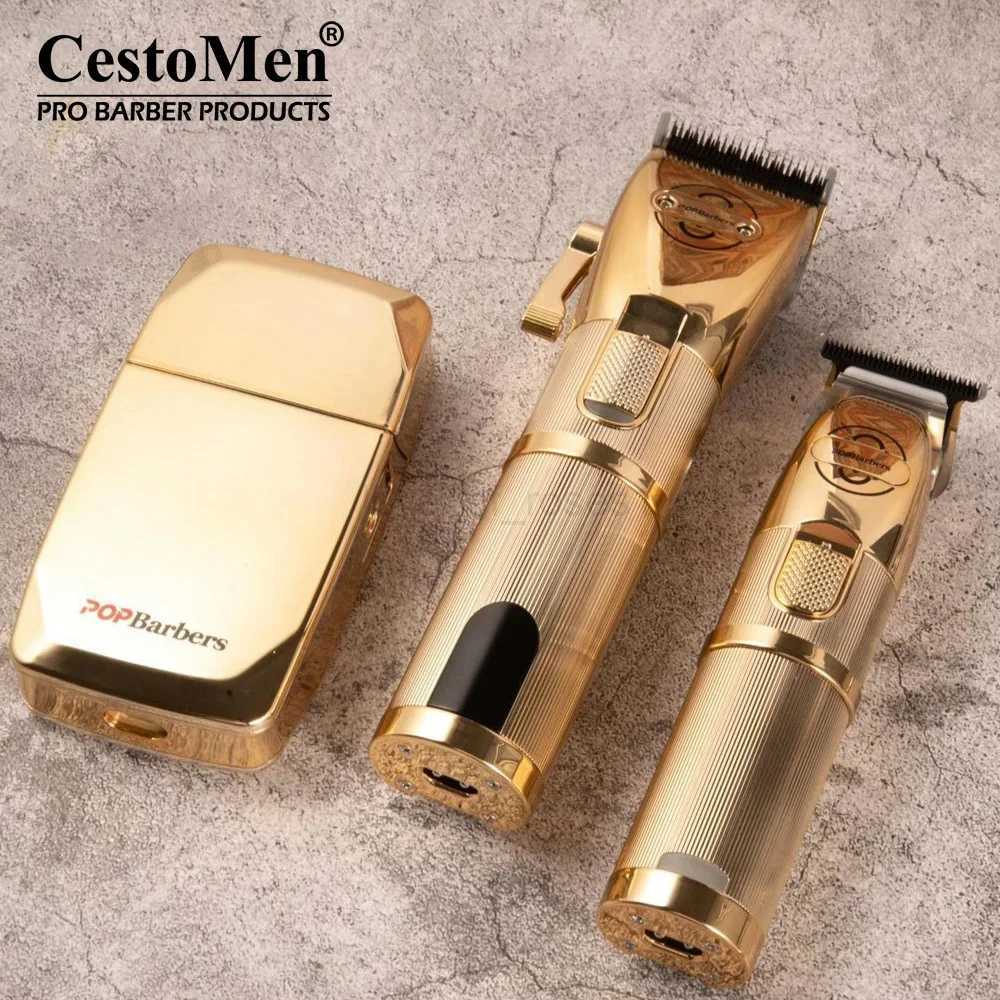 CestoMen Professional Hair Cutting Machine Electric Clipper Finishing Trimmer Electric Hair Shaver Mower Barbershop Haircut ToolM240715
