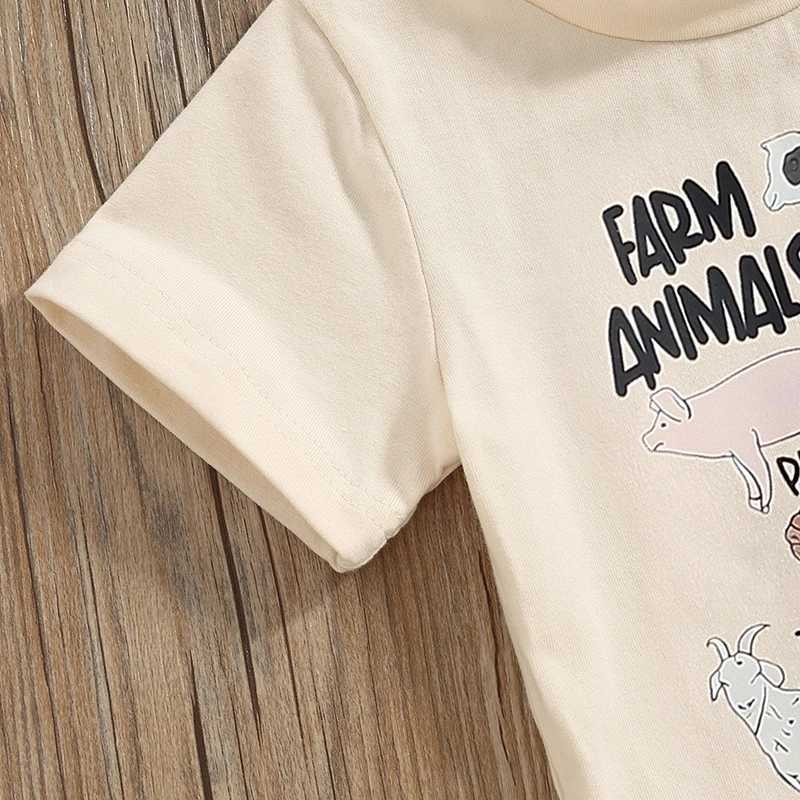 Clothing Sets 2024-04-09 Lioraitiin Baby Boys Summer Outfits Animal Print Short Sleeve T-Shirt and Elastic Shorts Set for Vacation Clothes Set