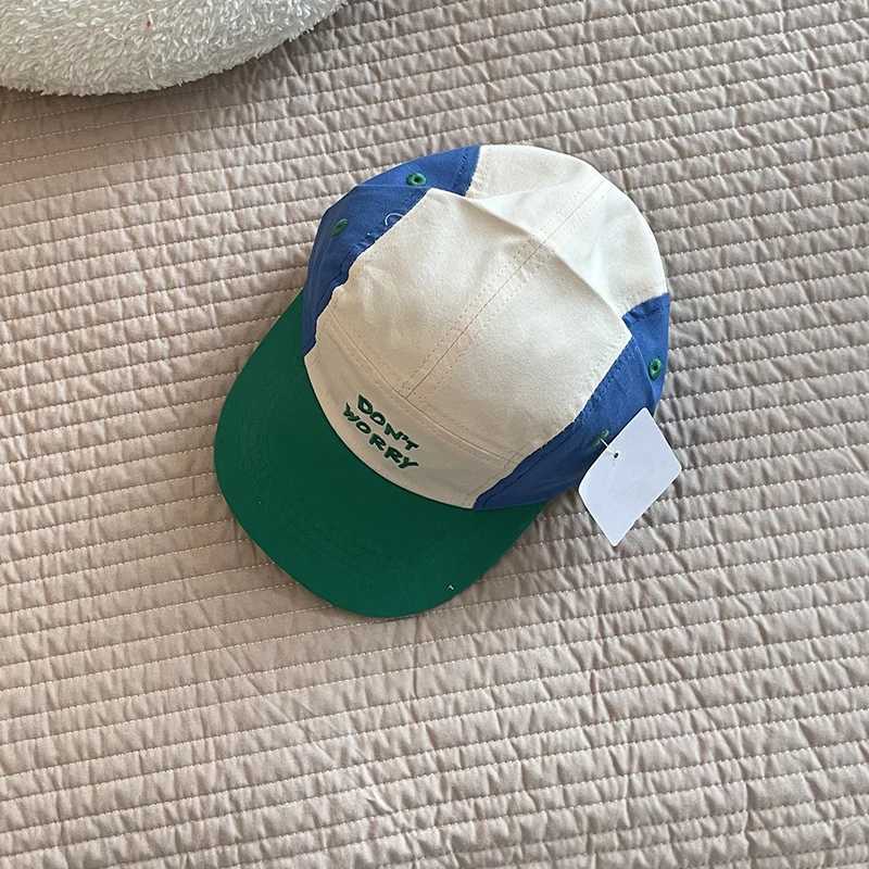 Retro hat summer letter embroidery breathable foot cap baby boy fashionable cotton baseball cap childrens sun protection capW240715