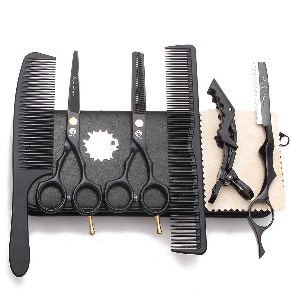Hairdressing Scissors 5.5 Japan Stainless Purple Dragon Professional Hair Scissors Cutting Shears Set Thinning Scissors Z1104CL240715