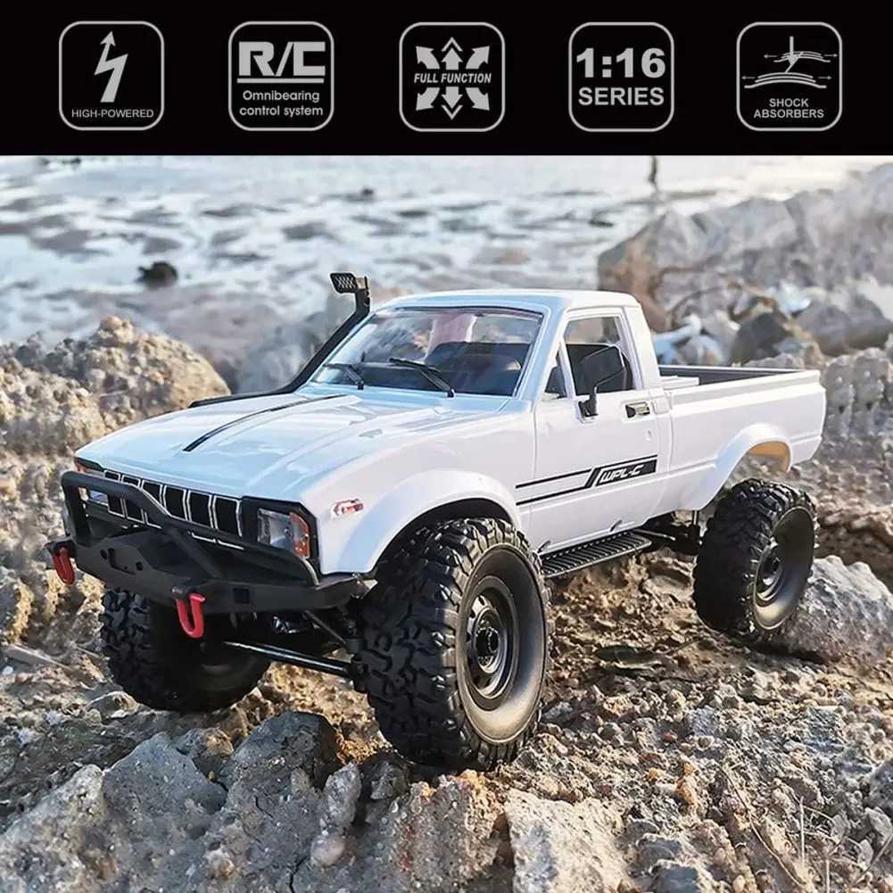 C24-1 2.4Ghz RC Car Crawler 1/16 Scale 4WD Off-road Vehicle Rechargeable Remote Control Climbing Car Model Toys For Kids GiftsM0715
