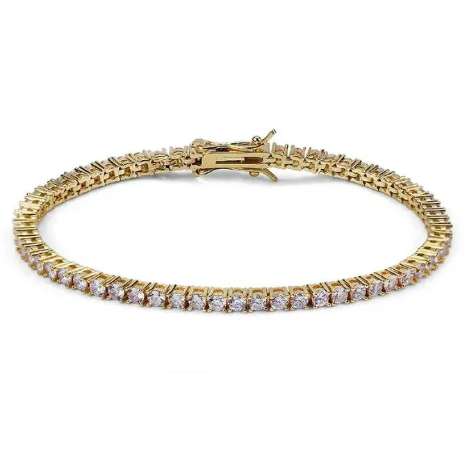 designer moissanite bracelets dia women rise gold sier tenis bracelet iced out jewelry for men party christmas love gift 3mm 4mm 5mm