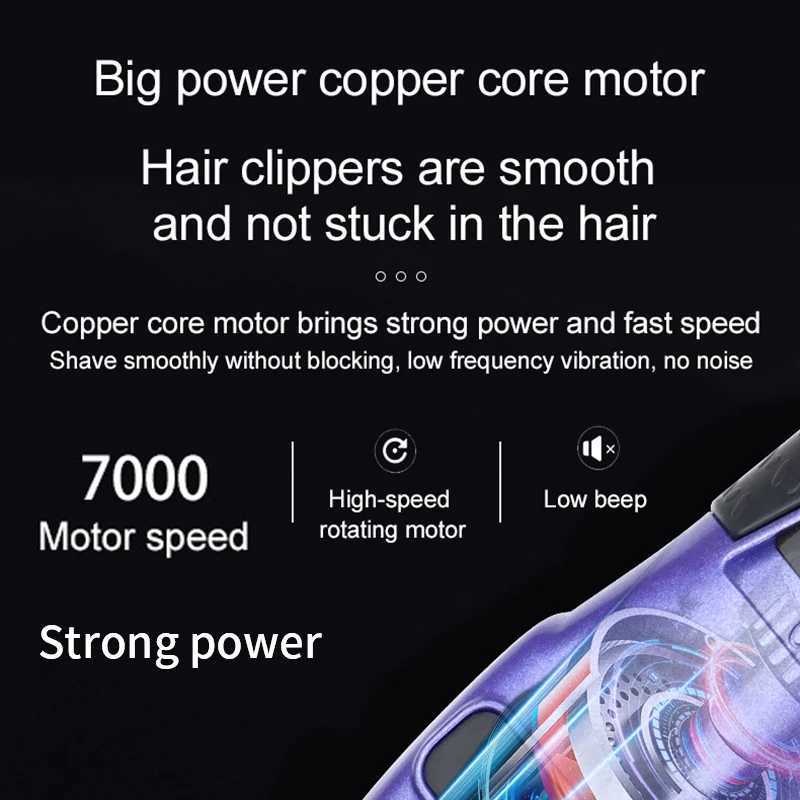 Rechargeable Hair Trimmer For Men Shaver Professional Hair Clipper Beard Trimmer Men Hair Cutting Machine Beard Barber Hair CutM240715