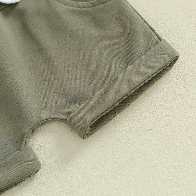 Clothing Sets Infant Baby Boys 2PCS Clothes Suit Short Sleeve Contrast Color T-shirt + Elastic Waist Shorts Toddler Boys Casual Outfit 8QBQ