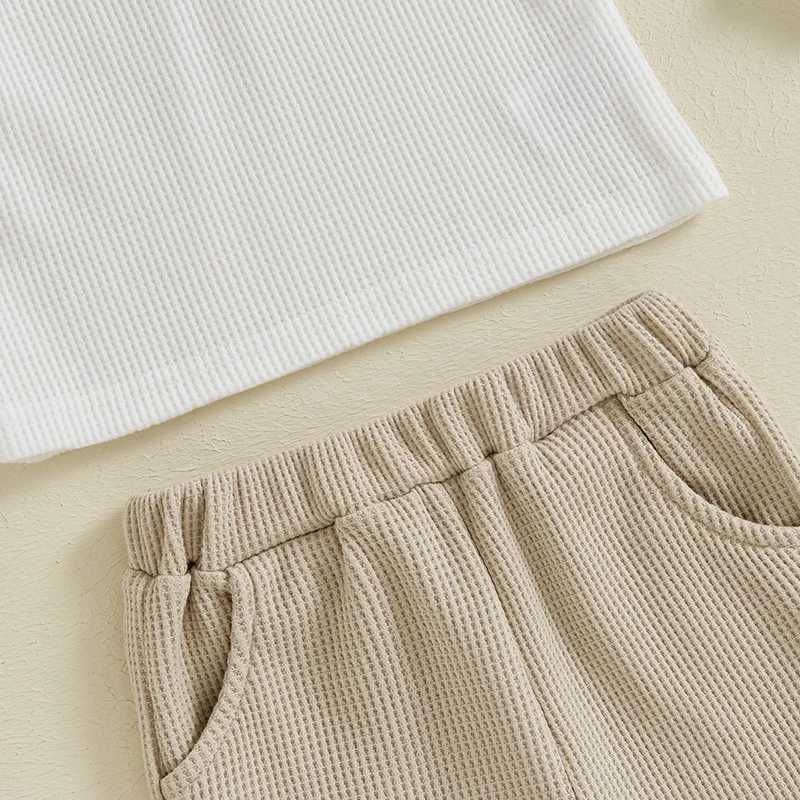 Clothing Sets 2024-05-11 Lioraitiin Baby Boy 2Pcs Fall Outfits Long Sleeve Pocket Henley Tops + Pants Set Spring Clothes