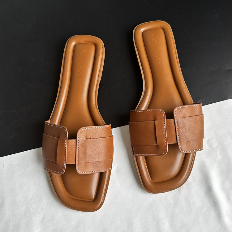 2024 New Designer Comfortable Flat Slippers 36-41 Large Women's Shoes
