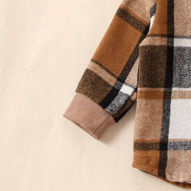 Clothing Sets Autumn Baby Boy Clothes Set Newborn Infant Tracksuit Outfits Long Sleeve Hooded Plaid Jacket with Elastic Waist Pants Clothing