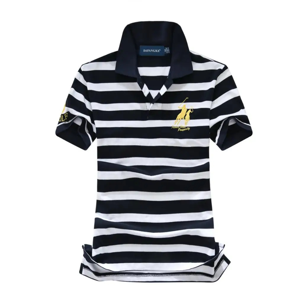 Fashion High Quality Womens Short Sleeve Striped Polos Shirts Casual Cotton Summer Ladies Lapel Tees Slim Female Tops 240710