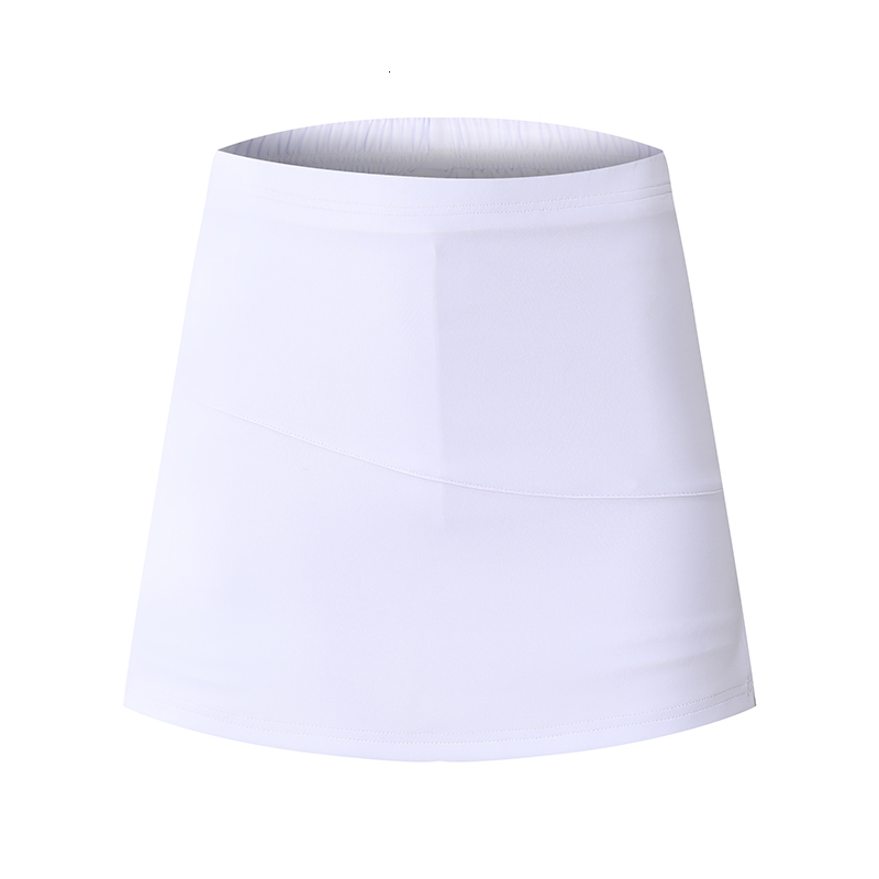 Lighing delivery polyester ammonia health fabric half solid color sports shorts comfortable and breathable A-line anti glare lining skirt