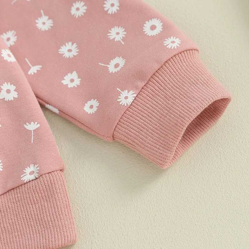 Clothing Sets CuteKids Baby Girls Clothes Casual Children Outfits Long Sleeve Sweatshirt Sweatpants Headband Floral Print Sets
