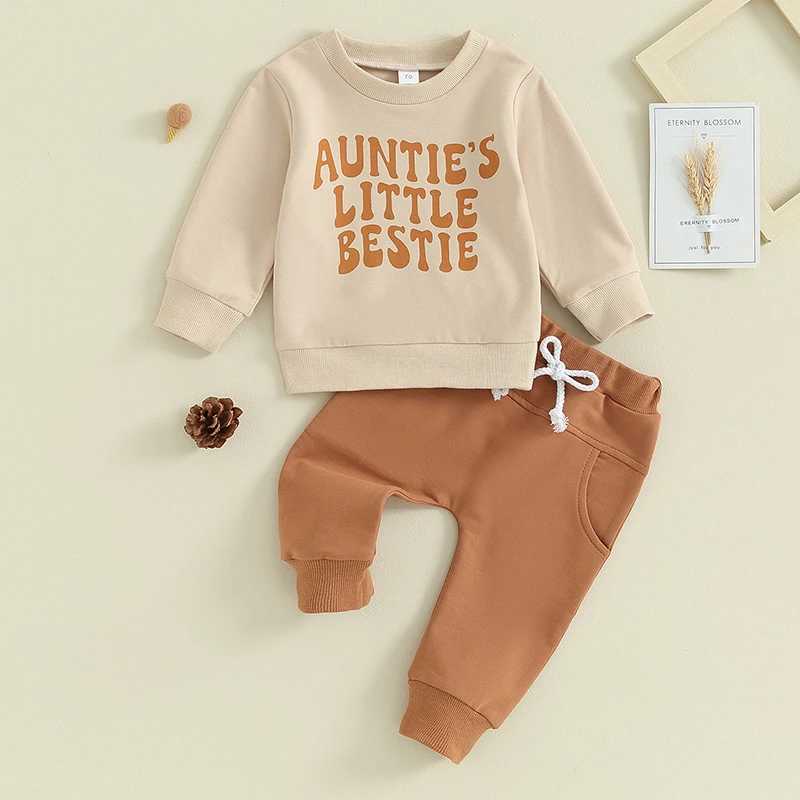 Clothing Sets 2023-09-21 Lioraitiin 0-3YToddler Baby Boy Clothes Set Letter Print Long Sleeve Pullover Top Sweatshirt Pant Fall Winter Outfits