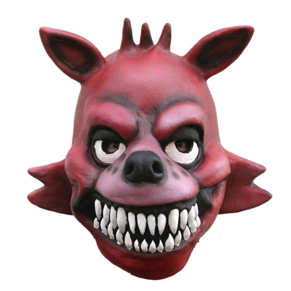 Game FNAF Cosplay Funny Fox Bear Duck Mask Kids Party Halloween Masquerade Carnival Full Face Fazebear Latex Cover 240712