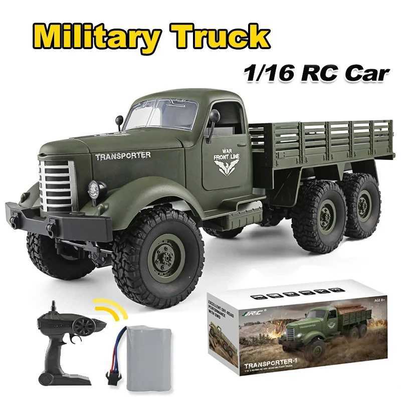 Free shipping JJRC 1/16 RC Truck High Silation Military Climbing Car 6WD Off-Road 2.4G Remote Control Army Trucks Toys for Adults Kids Gifts
