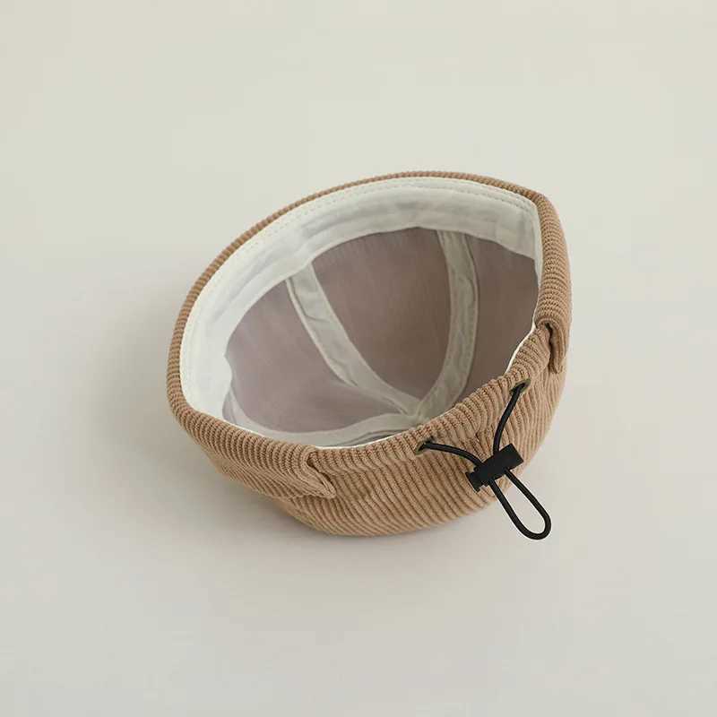 Boys and girls aged 3-24 months autumn warm bean hat solid color baby Docker hatW240715