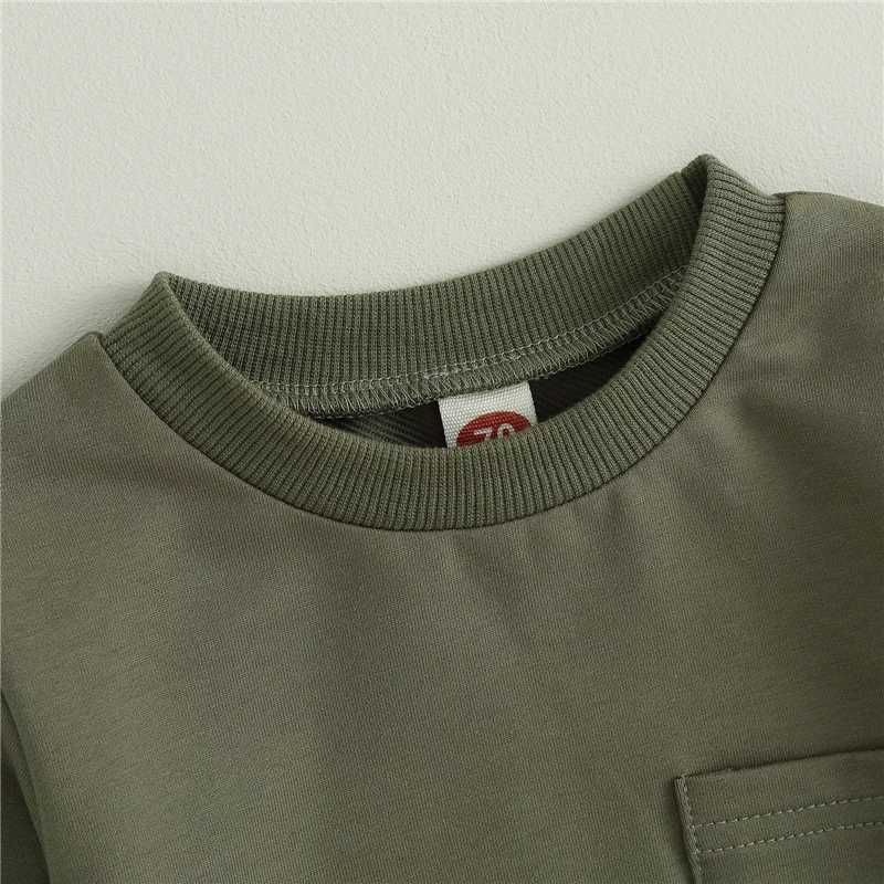 Clothing Sets Newborn Baby Boy Fall Tracksuit Outfits Long Sleeve Solid Color Sweatshirt + Pants Set Toddler Boys Autumn Clothes Sets