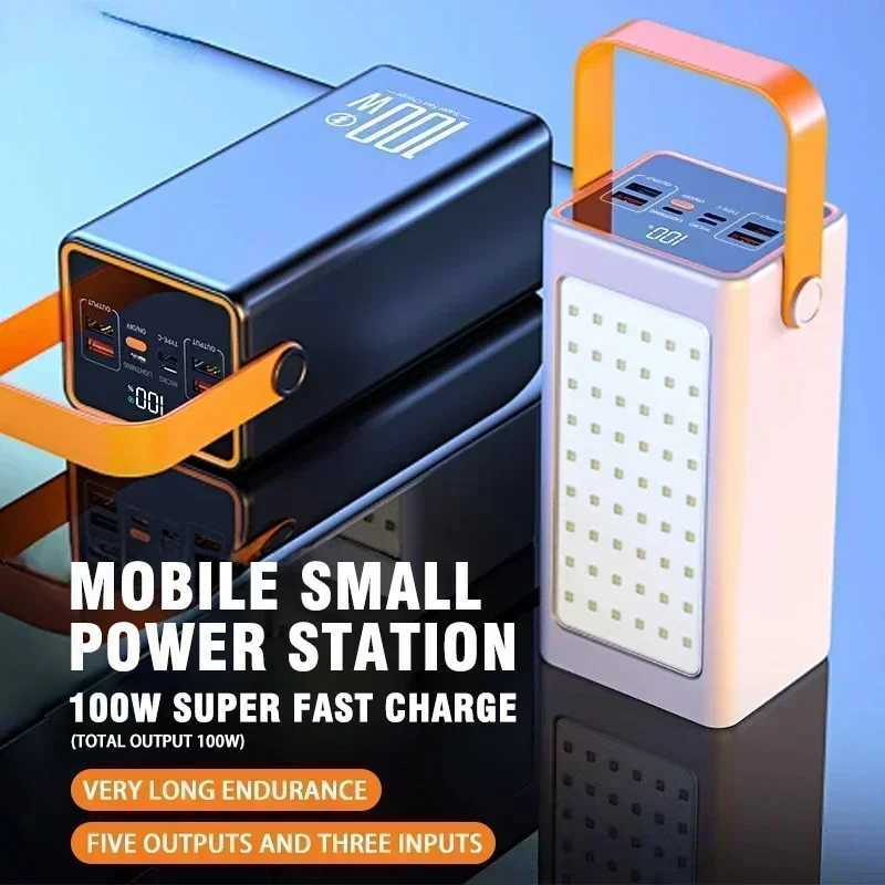 Power Bank 200000mAh High Capacity 66W Fast Charger Powerbank for iPhone Laptop Batterie Externe LED Camping Light Flashlight M240715