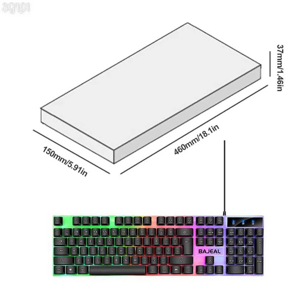 Wired Mechanical Gamer Keyboard Ergonomic feel luminous backlit gaming keyboard Gaming office universal Keycap for PC GamerM240715