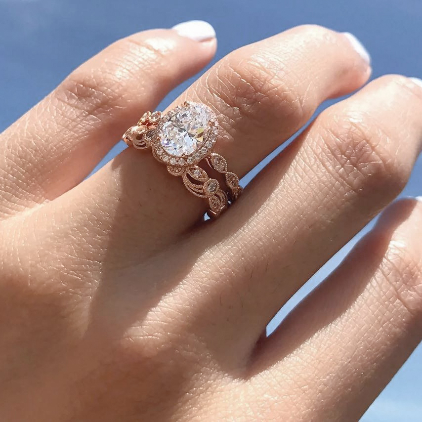 Jewellery Ring Designer Silver Plated Crystal Retro Pattern with Inlaid Zircon for Wedding Engagement Special Occasion Gift High Quality