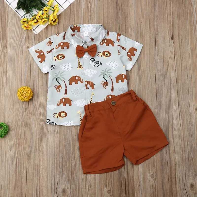 Clothing Sets Pudcoco US Stock Summer Toddler Baby Kids Boy 1-6T Formal Clothing Set Shirt Tops+Pants Gentleman Outfits Clothes 2PCS Set
