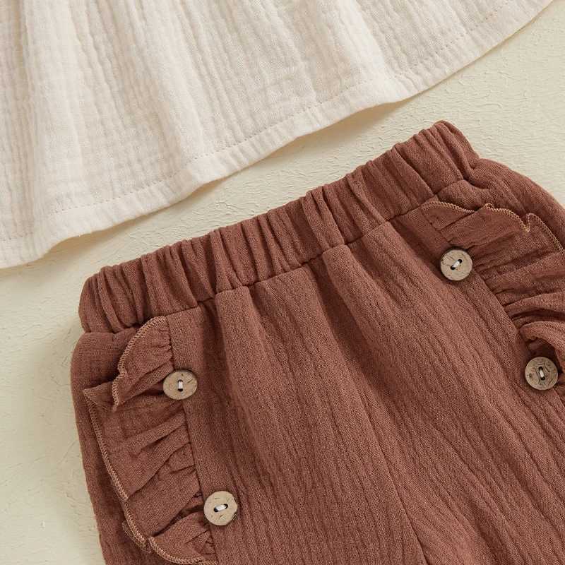 Clothing Sets 2024-05-07 Lioraitiin Kids Girls Summer 3PCS Outfits Short Sleeve O-Neck Floral Embroidery T-shirt Tops and Shorts Headband Sets