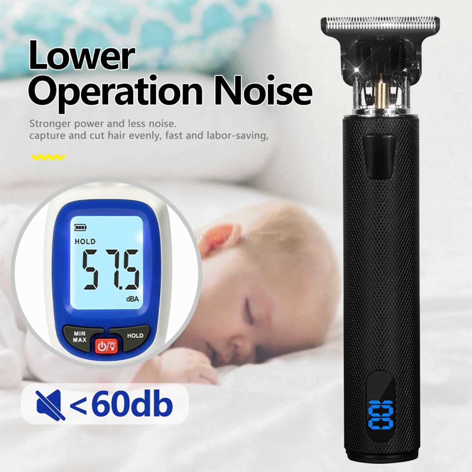 HIENA T9 Hair Trimmers vintage hair cutting machine clipper professional barber machines anti slip texture Cordless Beard ShaverM240715