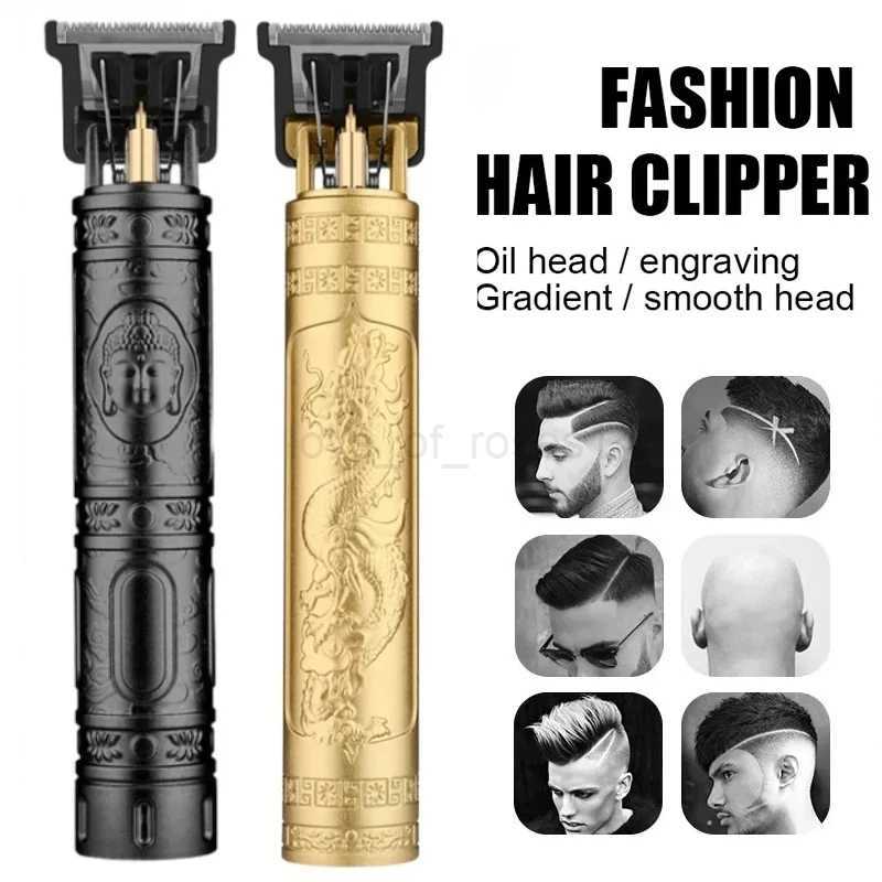 T9 Vintage Hair Clipper Professional Electric Rechargeable Barber Trimmer Cordless Trimmer Type-c Zero Gapped Cutting BarberM240715