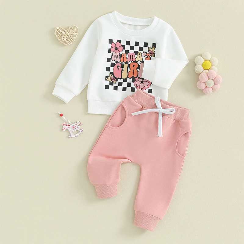 Clothing Sets 2023-08-14 Lioraitiin 0-3T Toddler Baby Girl Clothes Long Sleeve Pullover Sweatshirt Stretch Jogger Pants Infant Fall Outfit