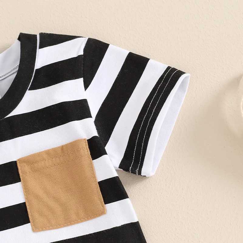 Clothing Sets Toddler Infant Baby Boy Clothes Sets Casual Short Sleeve Striped Print Tops + Shorts Summer Outfits Clothing 0-3Y