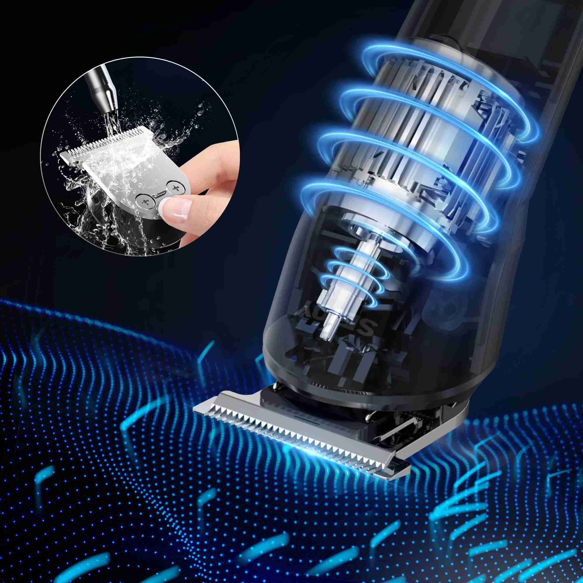 Sejoy Mens Professional Hair Clippers Cordless Trimmer Beard Cutting Machine Electric Hair Clippers Trimmers For Men ShaverM240715