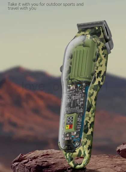 Kemei Km-1926 Transparent Body Digital Display USB Charging Professional Electric Hair Clipper Hair Cutting Machine for MenM240715