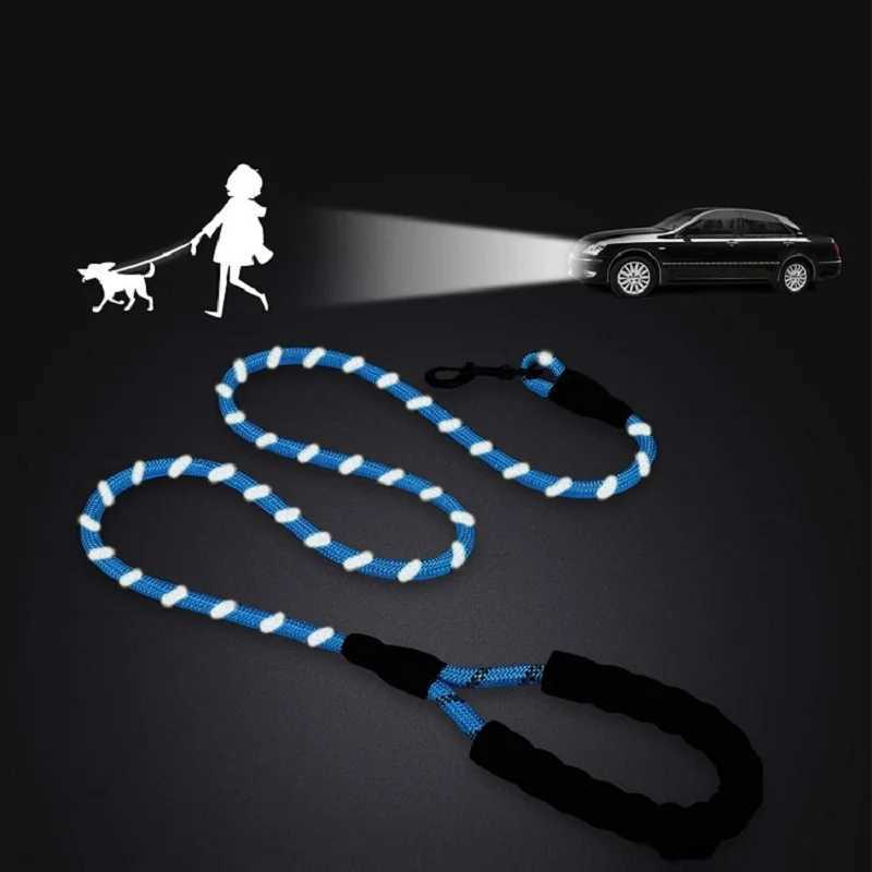 150/200/300cm Strong Dog Leash Pet Leashes Reflective Leash For Small Medium Large Dog Leash Drag Pull Tow Golden Retriever W250219