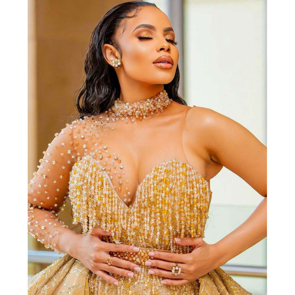 Mermaid special Dresses One Shoulder Long Sleeves Sweep Train Bridal Gowns Custom Made Appliques Lace Robe De Mariee