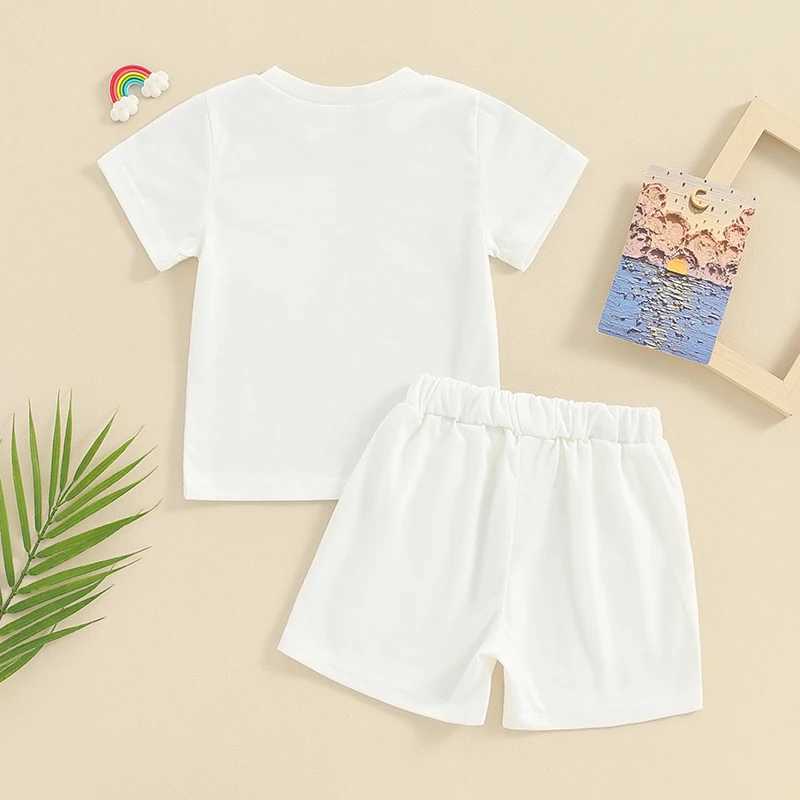 Clothing Sets 2023-12-26 Lioraitiin Toddler Baby Boy Girl Summer Outfits Cotton Short Sleeve Solid T-shirt Top Casual Shorts Spring Clothes