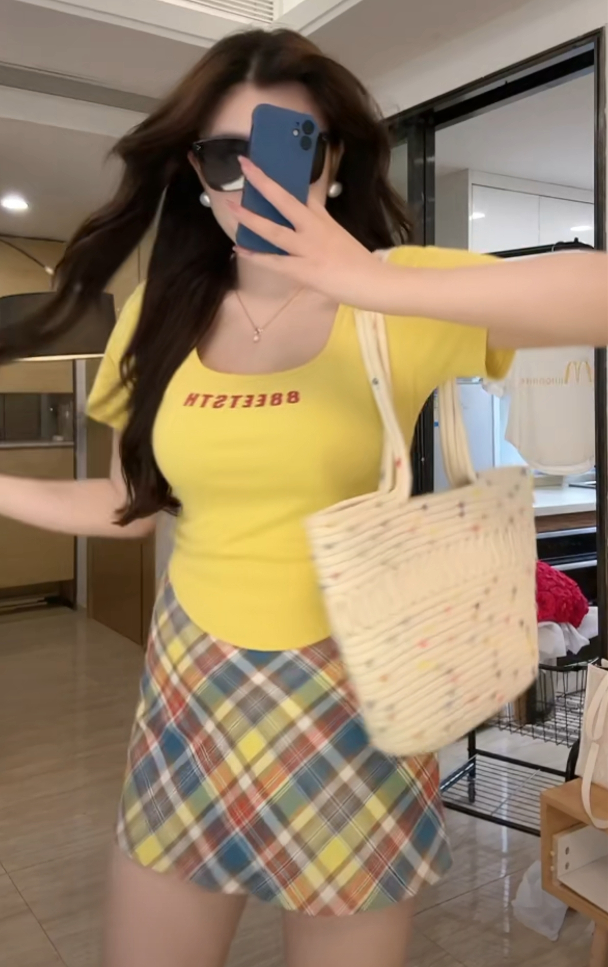 Fat MM2024 plus size women's clothing American style big collar shoulder short sleeved T-shirt INS spicy girl elastic slimming top