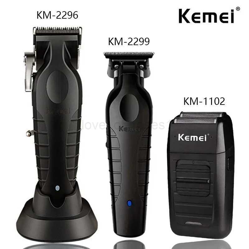 Kemei KM-2296 KM-2299 KM-1102 Professional Hair Clipper Kit Electric Shaver Male Hair Cutting Machine Mens Trimmer MachineM240715