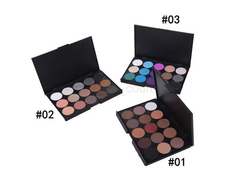 Fashion Eye Makeup 15 Color Matte Shimmer Pigment Nude Eyeshadow Palette Cosmetic Make up Set EARTH Tone Eye ShadowM240715